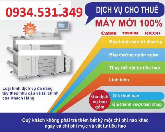 CHO THUÊ MÁY PHOTOCOPY TẠI CỤM CÔNG NGHIỆP ĐA PHƯỚC