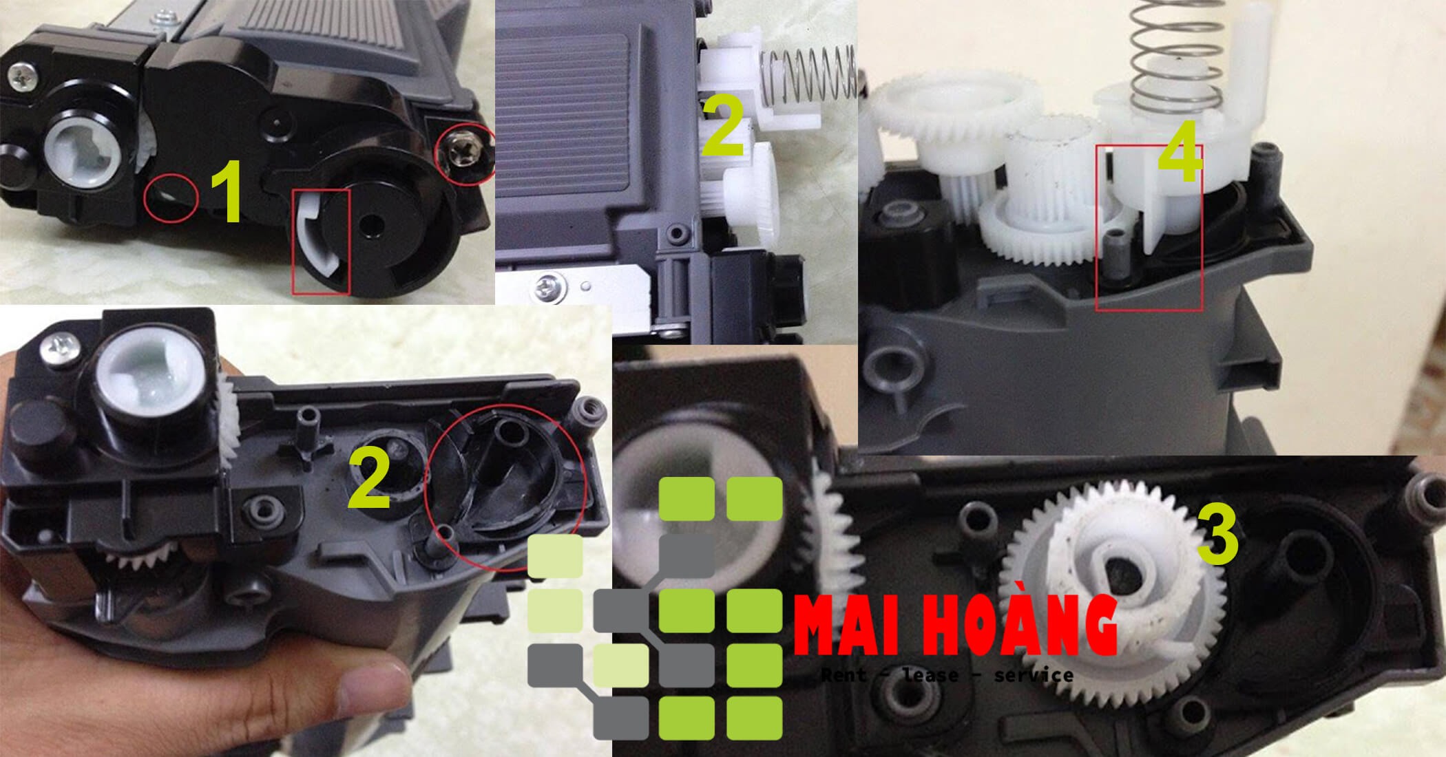 Hướng dẫn Reset Mực máy in Brother MFC L2701D Bằng Nhông