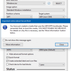 Cách tạo USB cài Windows 10 Boot UEFI – GPT bằng Rufus
