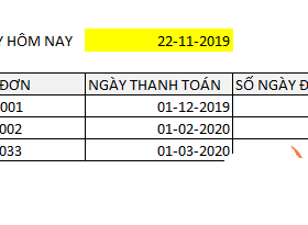 Hàm Today và hàm Now trong excel và ứng dụng hàm