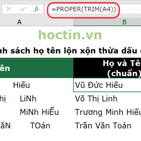 Hàm TRIM Trong Excel Xóa Khoảng Trắng Trong Chuỗi Thừa Dấu Cách