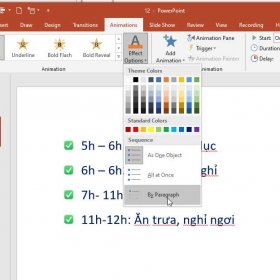 Cách tạo đổi màu chữ trong Powerpoint