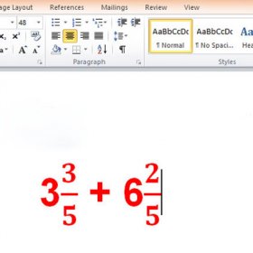 Hướng dẫn cách viết phân số trong word 2010 2016 2007