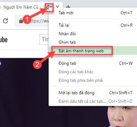Cách tắt âm thanh trong Chrome Firefox Cốc Cốc
