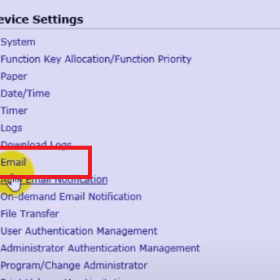 HƯỚNG DẪN CÀI SCAN TO EMAIL TRÊN RICOH