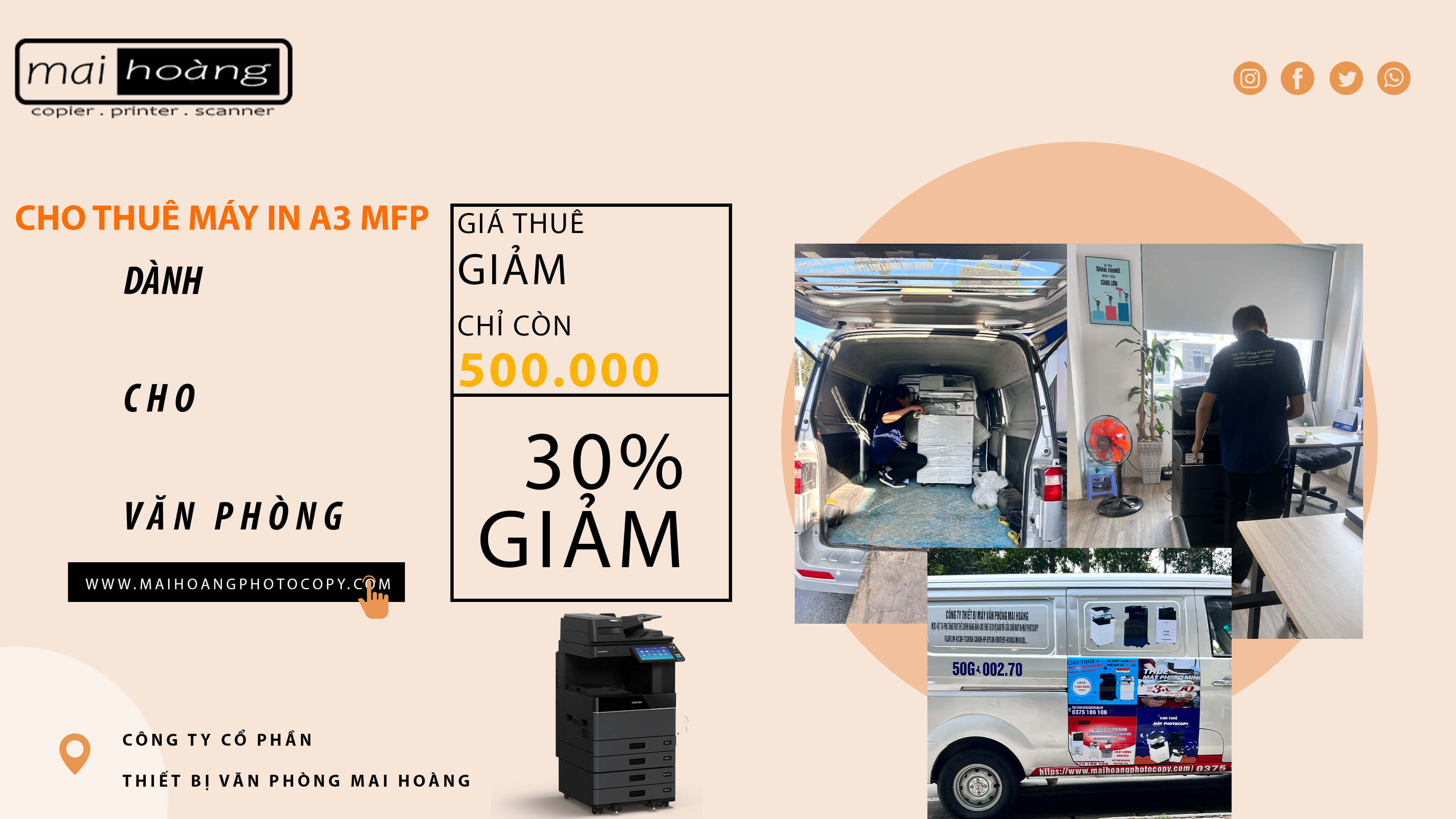 Dịch vụ cho thuê máy in cho thuê máy photocopy tại cần thơ là một giải pháp tiện lợi và linh hoạt cho các doanh nghiệp, văn phòng, cơ quan và cá nhân. Thay vì phải đầu tư mua máy mới, bạn có thể thuê máy photocopy để tiết kiệm chi phí ban đầu. Dịch vụ này cung cấp máy photocopy chất lượng, giúp bạn sao chép tài liệu một cách dễ dàng và hiệu quả.