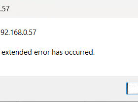 Lỗi "An extended error has occurred" Các bước xử lý chung