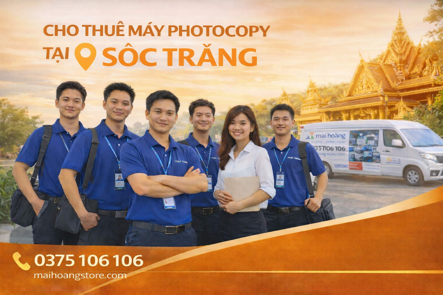 Dịch vụ cho thuê máy photocopy tại Sóc Trăng, giao máy tận nơi, lắp đặt nhanh, bảo trì tận chỗ, giá rẻ uy tín.