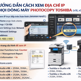 Hướng Dẫn Cách Xem Địa Chỉ IP Trên Mọi Dòng Máy Photocopy Toshiba (x18, x08, x28, x25, x16, x27)