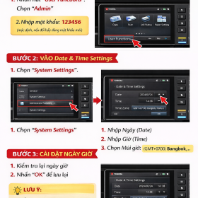 Hướng dẫn cài đặt ngày giờ trên máy photocopy Toshiba e-STUDIO