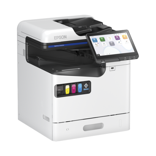 Ảnh dòng máy Epson AM-C400 do hãng cung cấp; phụ kiện tùy cấu hình