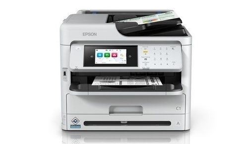 Ảnh dòng máy Epson WF-M5899 do hãng cung cấp; phụ kiện tùy cấu hình