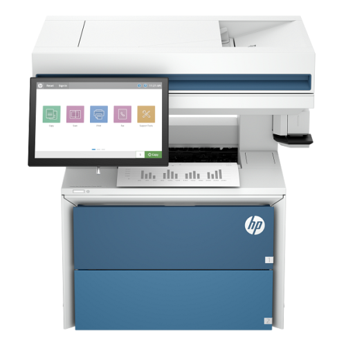 Ảnh dòng máy HP LaserJet Enterprise Flow MFP 5602zfw do hãng cung cấp; phụ kiện tùy cấu hình