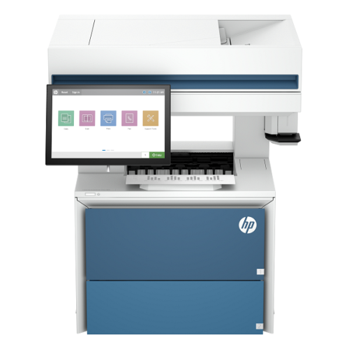 Ảnh dòng máy HP LaserJet Enterprise Flow MFP 6600zfw do hãng cung cấp; phụ kiện tùy cấu hình