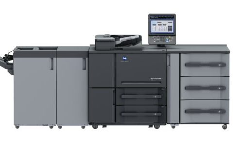 Ảnh dòng máy Konica Minolta AccurioPress 7120 do hãng cung cấp; phụ kiện tùy cấu hình
