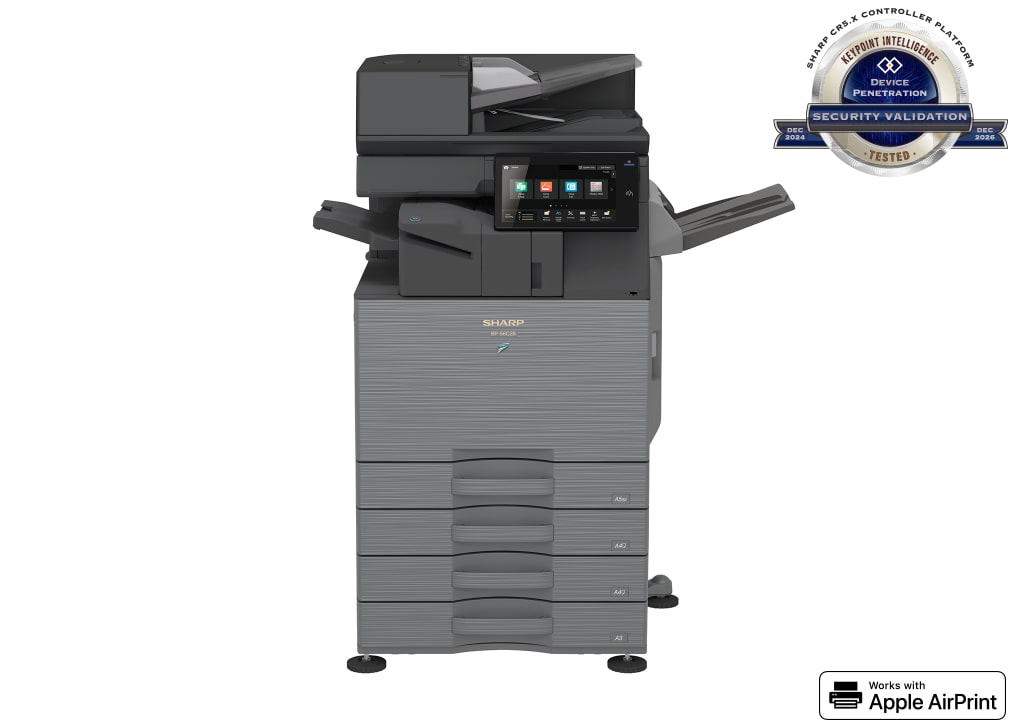 Ảnh dòng máy Sharp BP-56C26 do hãng cung cấp; phụ kiện tùy cấu hình