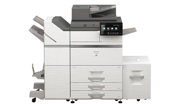 Ảnh dòng máy Sharp BP-70M75 do hãng cung cấp; phụ kiện tùy cấu hình