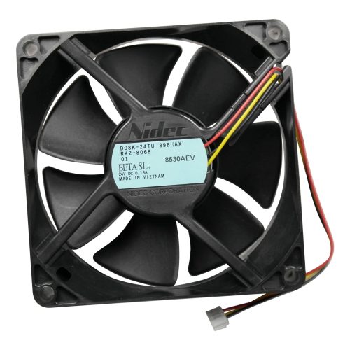 Ảnh tham khảo cụm quạt HP RK2-8068, thấy rõ tem mã, dây và giắc cắm